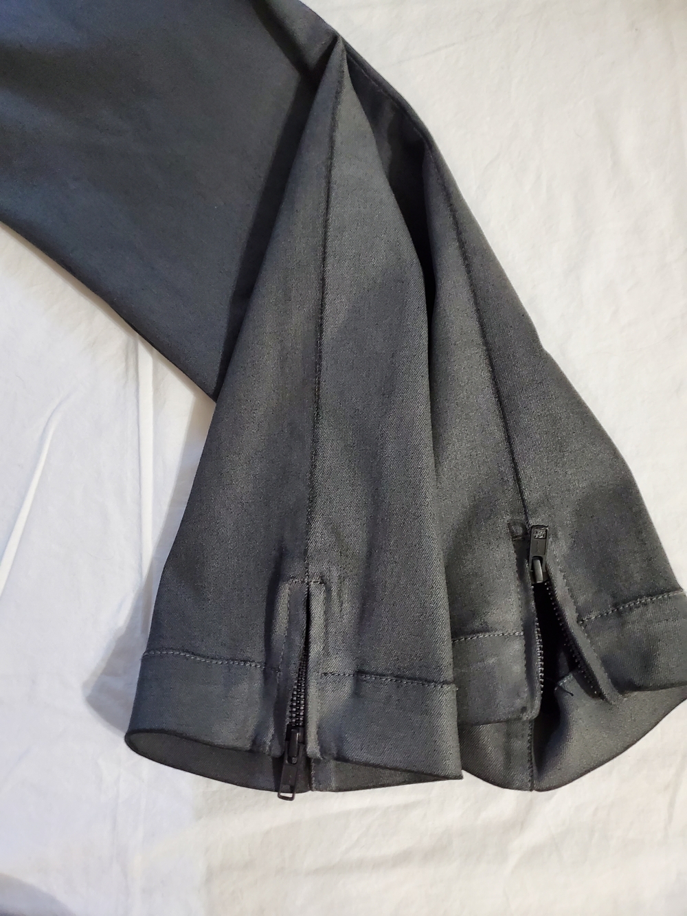 KUT From The Kloth Gray Skinny Pants Size 8 High Rise Stretch Ankle Zip - Picture 9 of 9